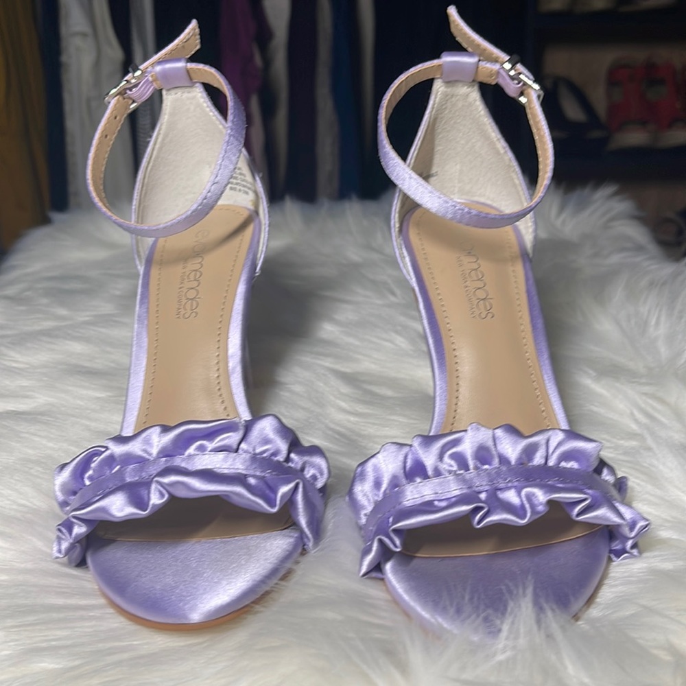 Lavender Satin Stilettos